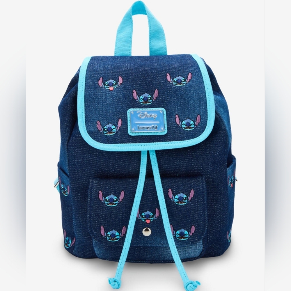 NWT Loungefly Disney Lilo & Stitch Denim Backpack